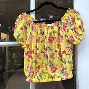 Yellow Joie crop top